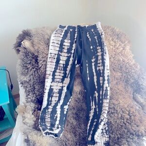 Raquel Allegra Black and White Tie-Dye topanga sweats
